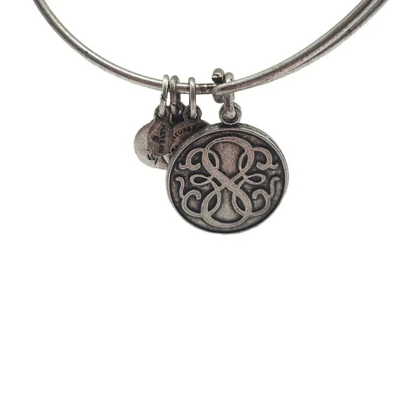 2013 Alex and Ani Path of Life Charm Bangle Bracelet Silver Tone Vintage - Picture 2 of 5